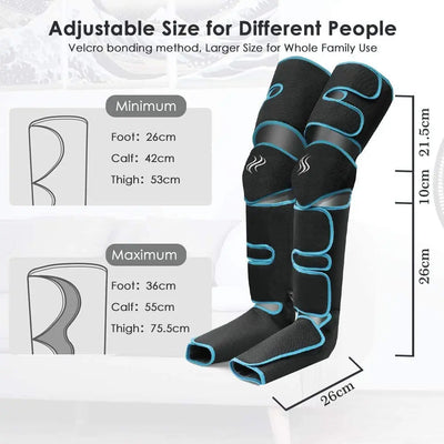 Nuaer 360° Foot air pressure leg massager knee massager promotes blood circulation Relief Muscle Pain Relax body massager